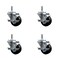 Service Caster 3'' Soft Rubber Wheel Swivel 7/16'' Grip Ring Stem Caster Set with Brake, 4PK SCC-GR20S314-SRS-TLB-716138-4 - alternate 1